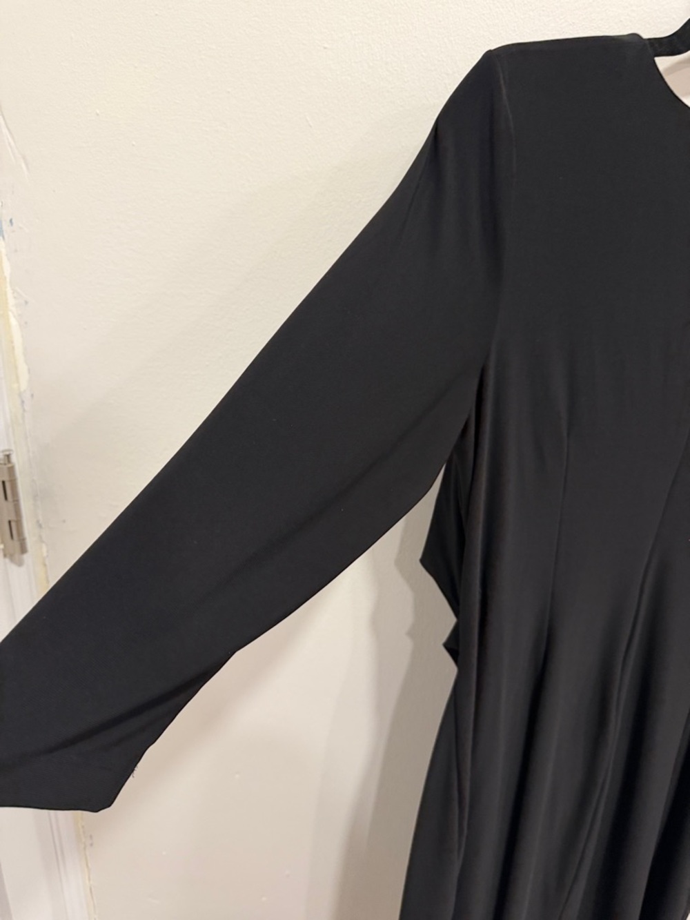 Simply Vera Vera Wang Black Long-Sleeve Draped Dress - Picture 4 of 6